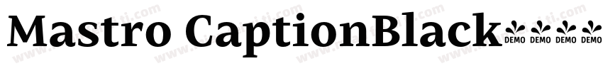 Mastro CaptionBlack字体转换